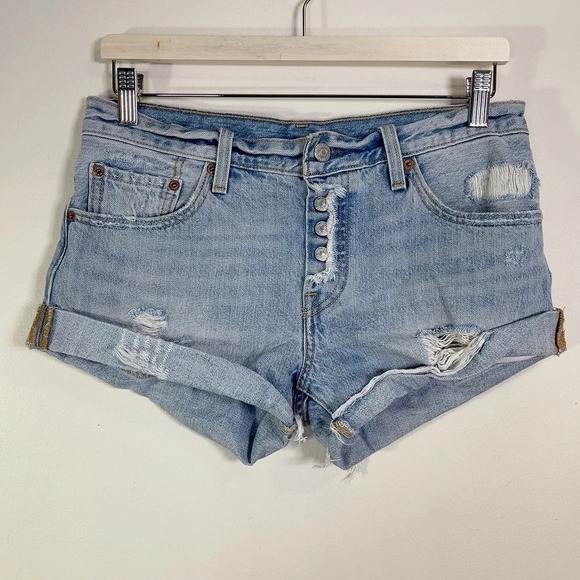 Levi's 501 Roll Up Jeans Short - Picture 3 of 16